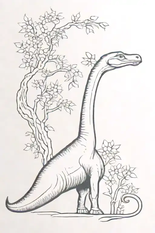 Brachiosaurus With Butterfly Wing Attached