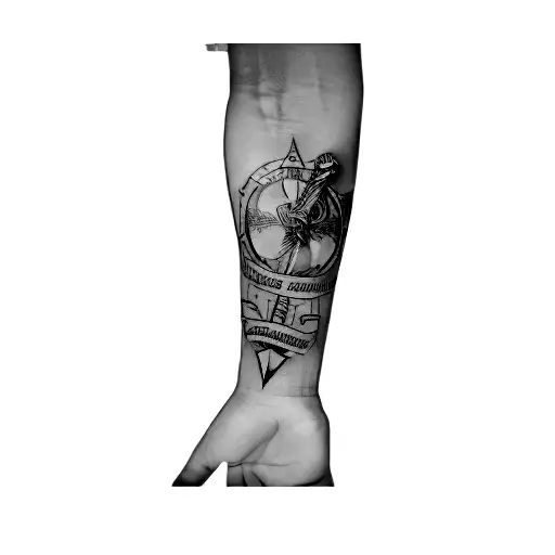 A Sword And Shield Add A Compass Dont Remove The Words