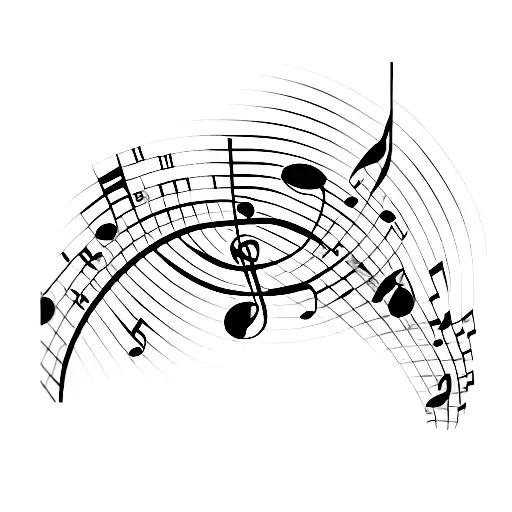 Music Notes With Dna String