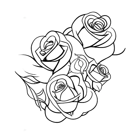 Minimalist Rose Tatto Memorial To Passed Loved Ones