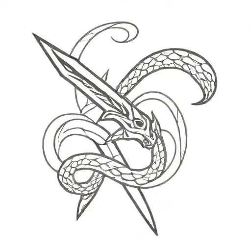 Flying Sword With A Snake