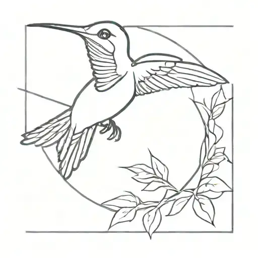 Hummingbird Creating The Number 22