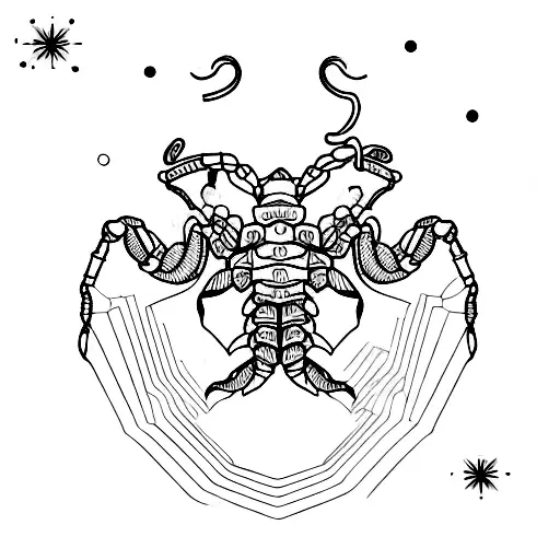 Scorpio Constellation With A Minimalist Design