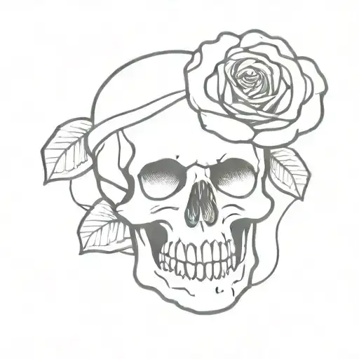 Skull And Rose