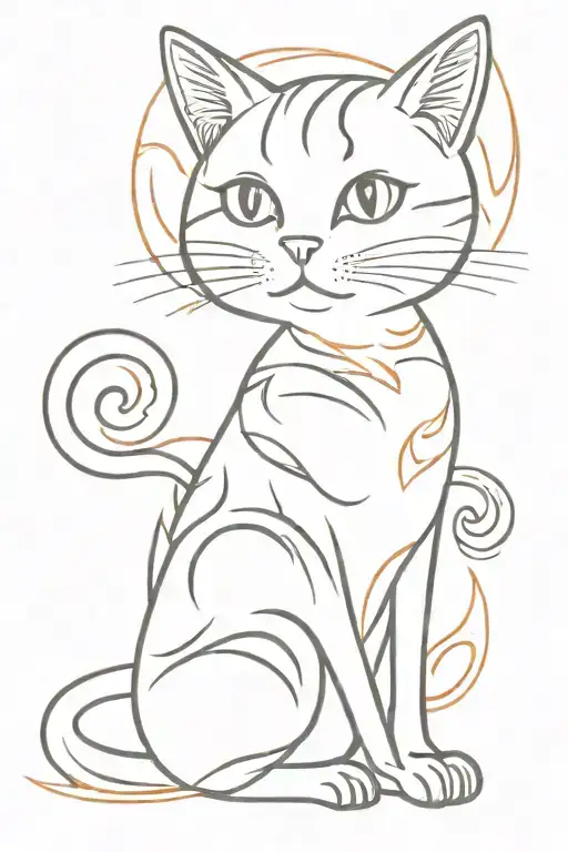 Cat Made Of Fire