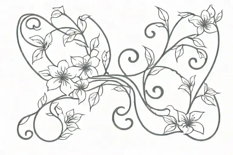 Vines With Music Notes As Flowers