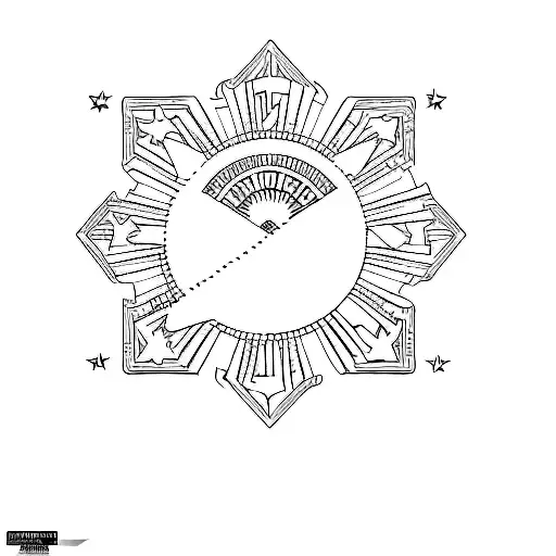 The Flag Of The Philippines But Instead Of Stars And Sun Change It Into Gears