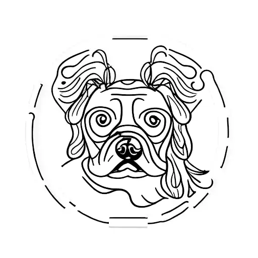 Cute Coffee Cup With A Dog Silhouette