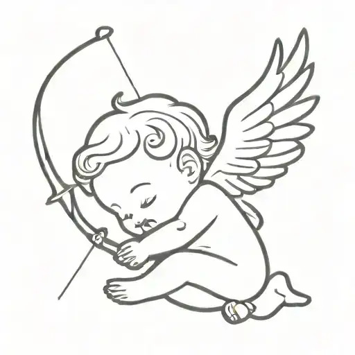 Little Baby Angel With Bow And Arrow