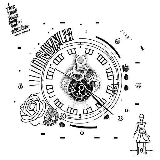 This Too Shall Pass Tattoo Men Clock