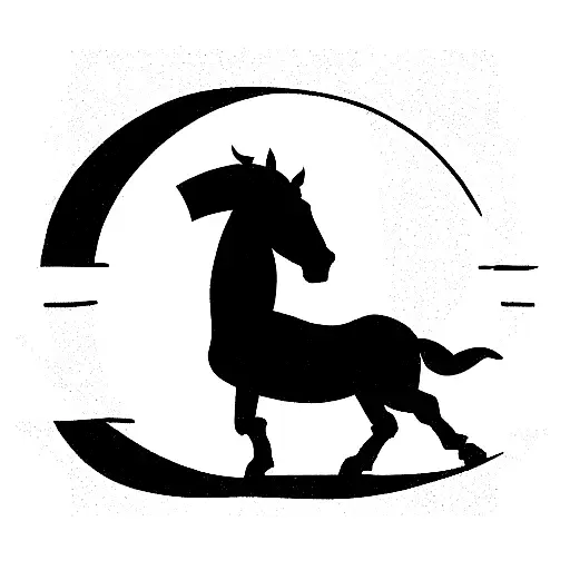 Trojan Horse Riding On Pitch With Beer