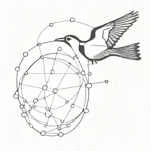 Lesser Noddy Bird Flying With Kurangi L S D Molecule Inside