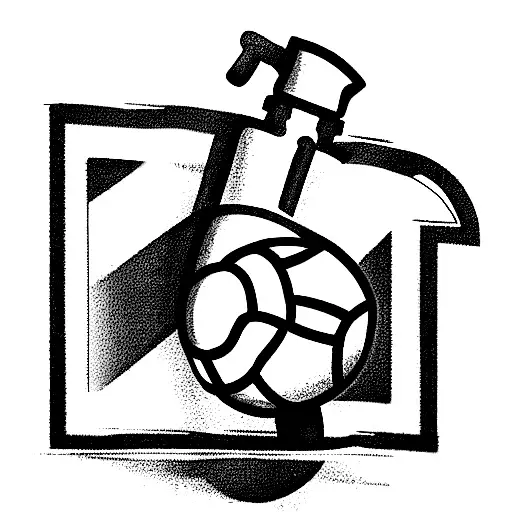 Trojan Horse With A Football Ball And Holding Beer