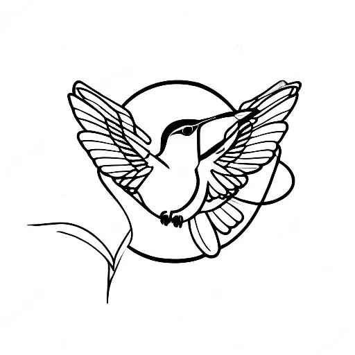 Hummingbird With Breast Cancer Ribbon