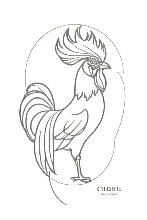 Rooster Neck And Head