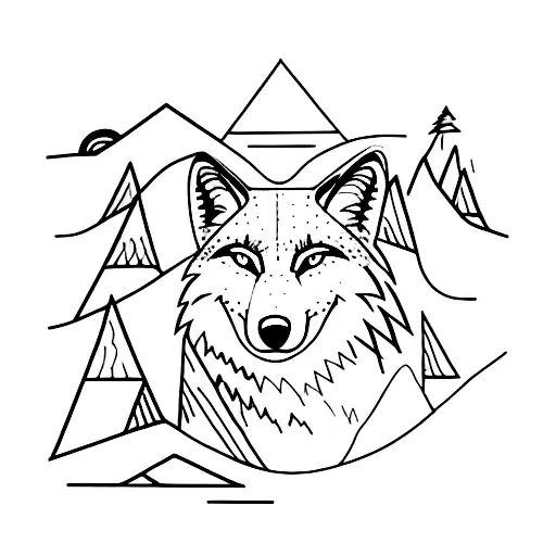 Mountains Wolf Forest