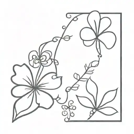 Zodiac Sign Leo And Symbol Of Good Luck Clover And Next To It A Black Three-leaf