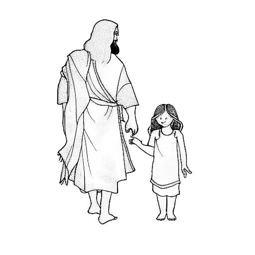 Jesus And A Little Girl