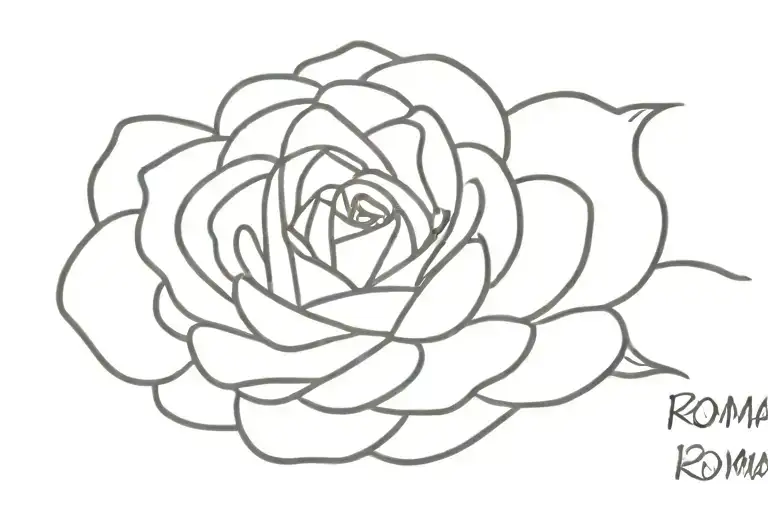 Rose Wth The Word Roma