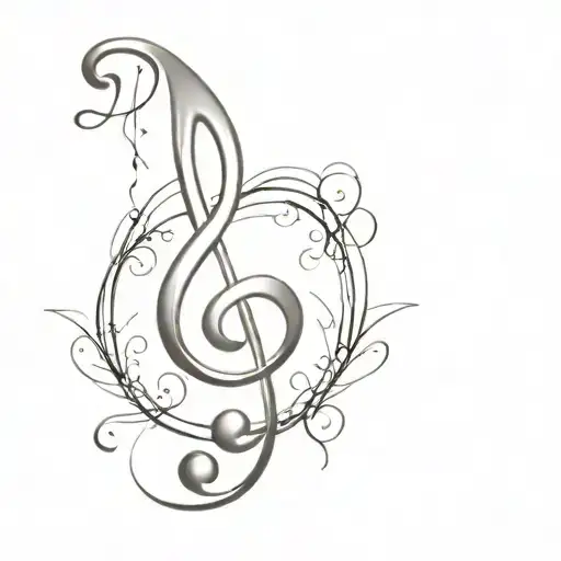 Treble Clef And A Christian Cross