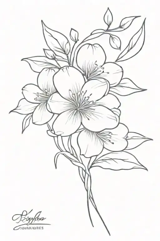 Birth Flower Intertwined