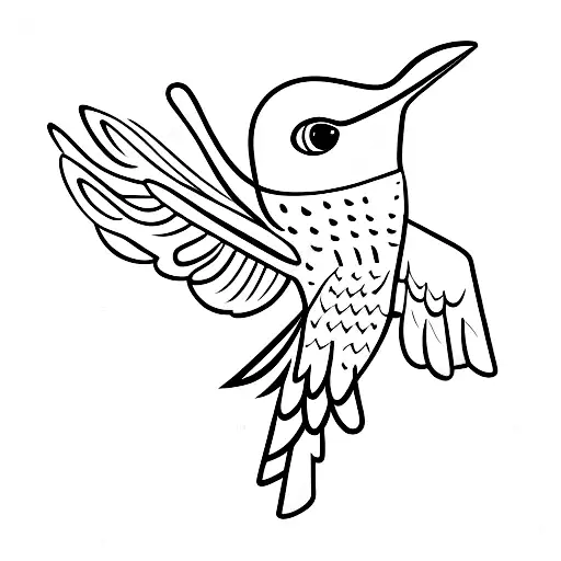 Hummingbird Sitting On Letter L