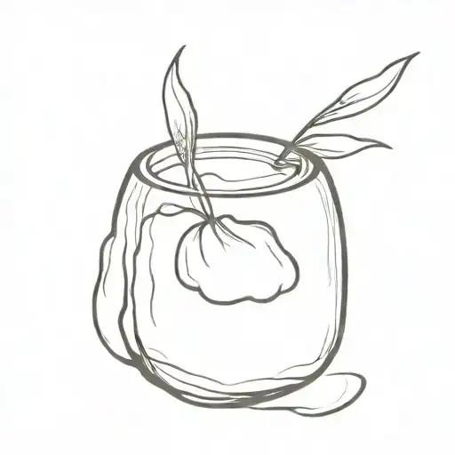 Realistic Small Wooden Cylinder Floating In Water