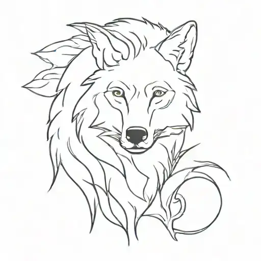 Wolf Standing And Smoking Weed