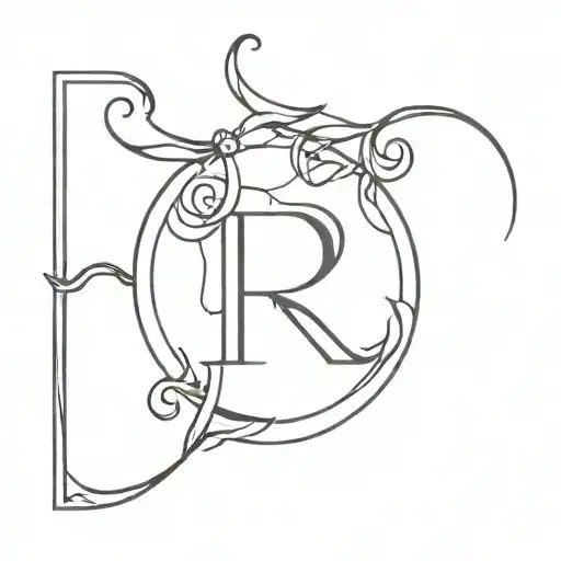 Letter R N Letter Together Representing The Client's Love