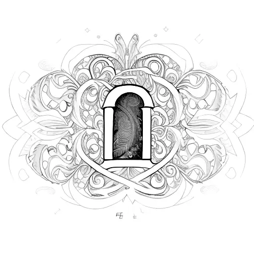 A Small Dark And Intricate Keyhole Design With The Letters Edt Subtly Hidden Within The Details