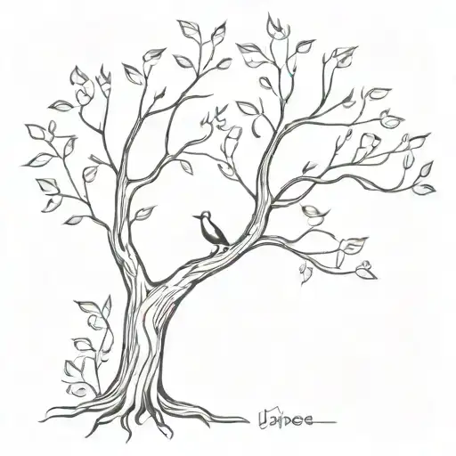 Family Tree Tattoo Design
