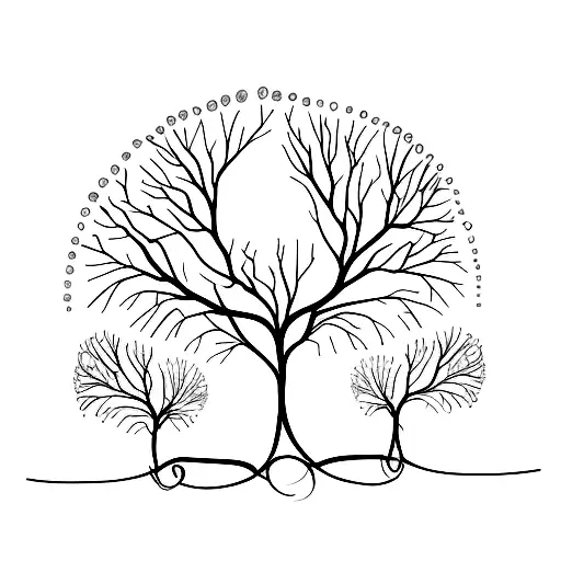 Minimalist Family Tree For One Mom And 2 Sons