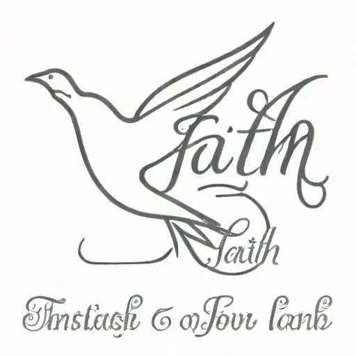 Word Faith And A Heart And A Dove