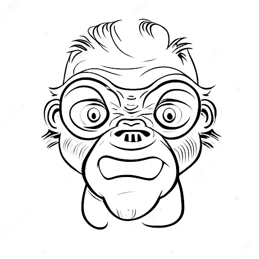 Baby Orang Utan Smiling At Camera