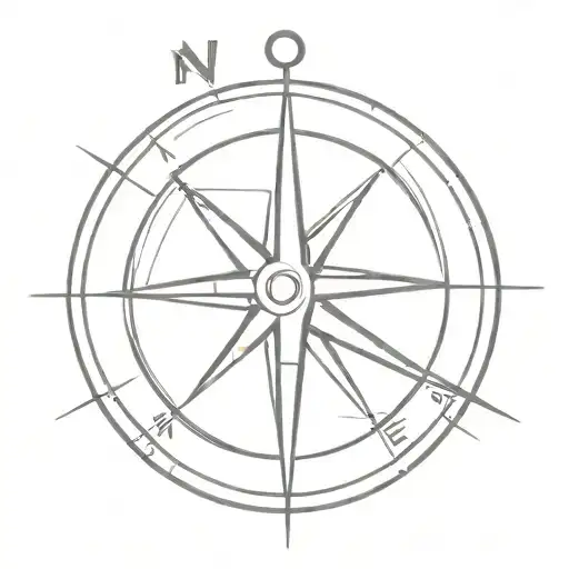 Compass With N And E Highlighted