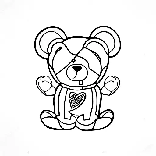 Teddy Bear In A Meditation Position