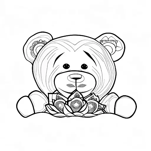 Teddy Bear In Lotus Position