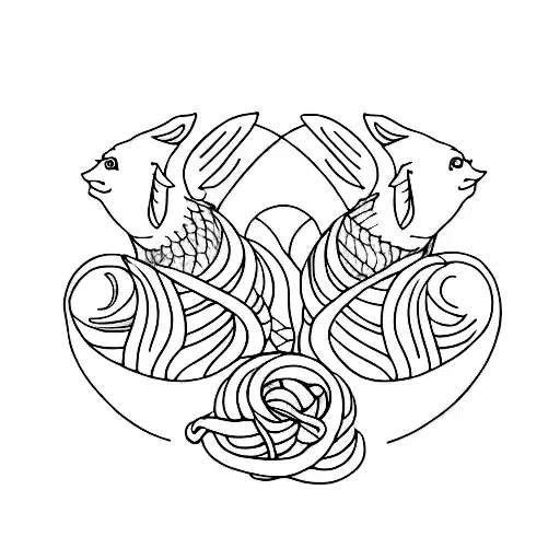 Sister Tattoos With A Pisces Fish And An Aries Ram