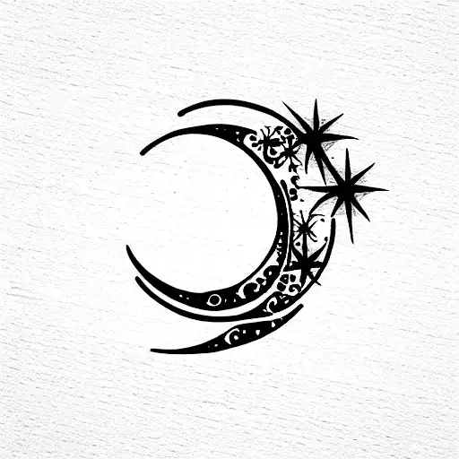 Moon With Infinity Symbol Inside