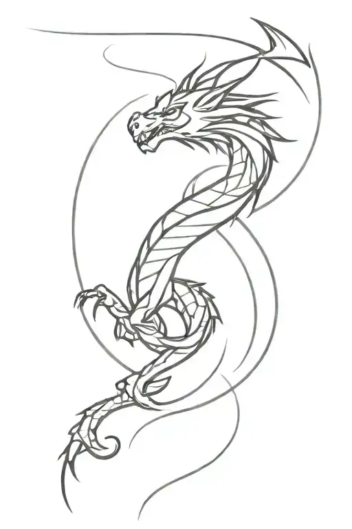 Dragon Tattoo Abstract Design