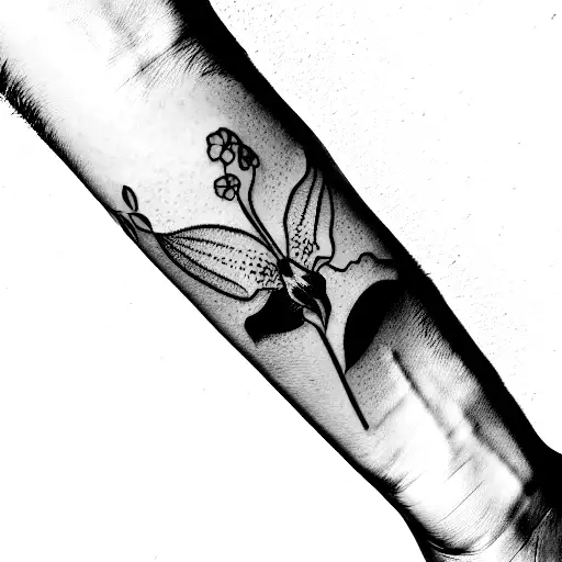 Orchid And Paint Pencil