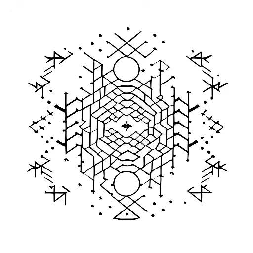 A Minimalistic Representation Of A Binary Code Pattern With Stars In The Background