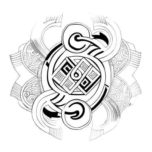 Taekwondo Black Belt With Yin Yang Symbol With Night And Day Imagery