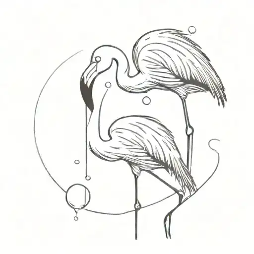 Flamingo Blowing Bubbles Holding
