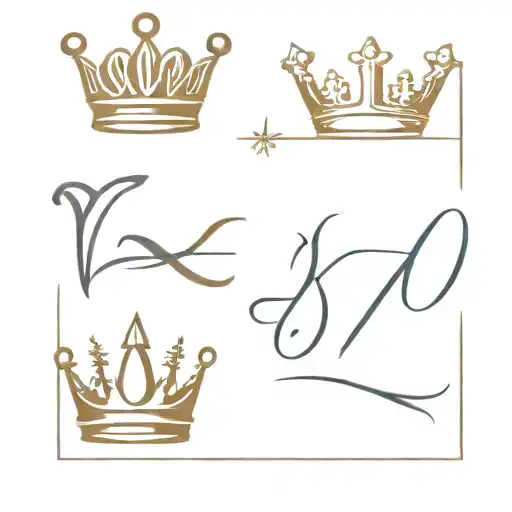 Letter V And Letter L With A Crown Made