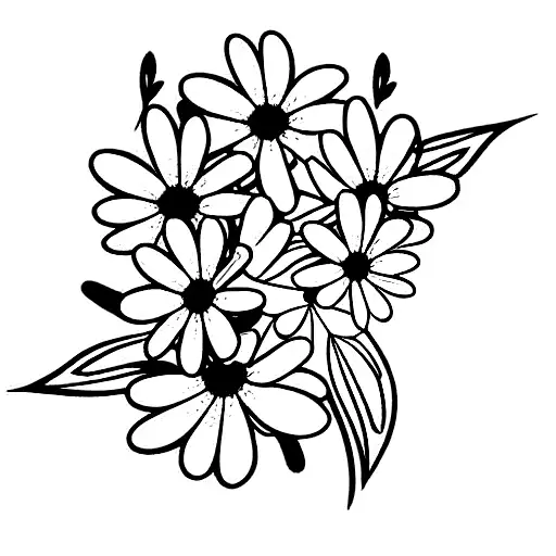 Forget Me Not And Daisy Flower Bouquet