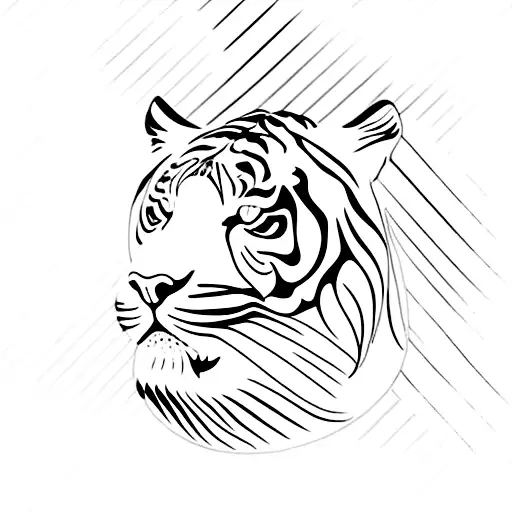Tiger With Wavy Stripes