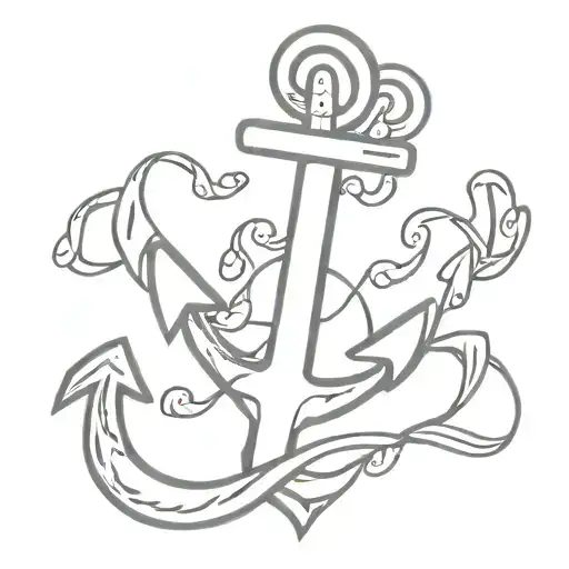 Anchor Design With Letters A B S R Hidden Within