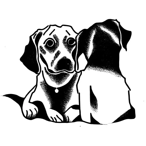 Boy And Dog Laying Down Together