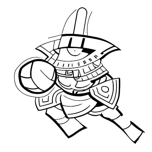 Spartan Warrior Playing Volleyball